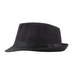 Outdoor flax material fedora hat for men