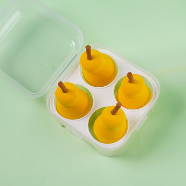 4pcs cute fruit design makeup blenders with case