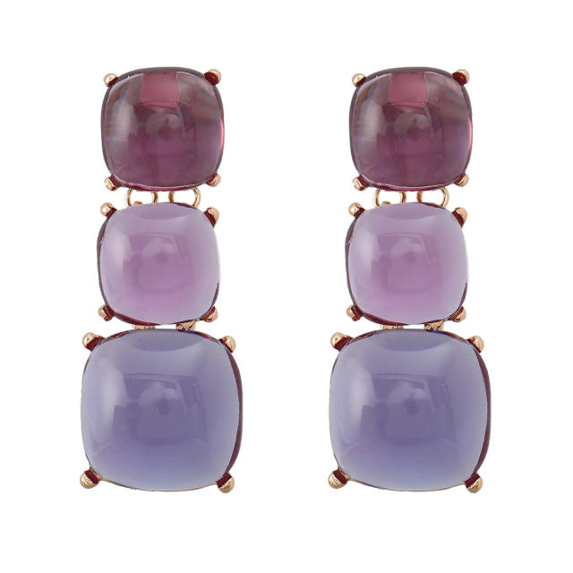 Geometric resin chunky earrings