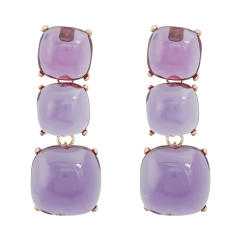Summer color geometric resin chunky dangle earrings