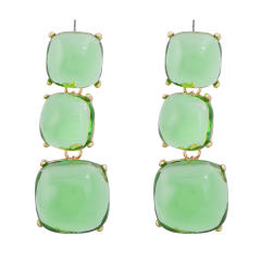 Summer color geometric resin chunky dangle earrings