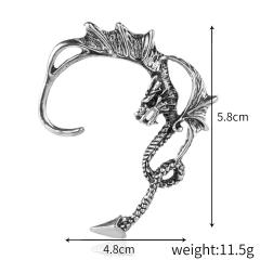 Gothic trend silver color dragon ear wrap(1pcs price)