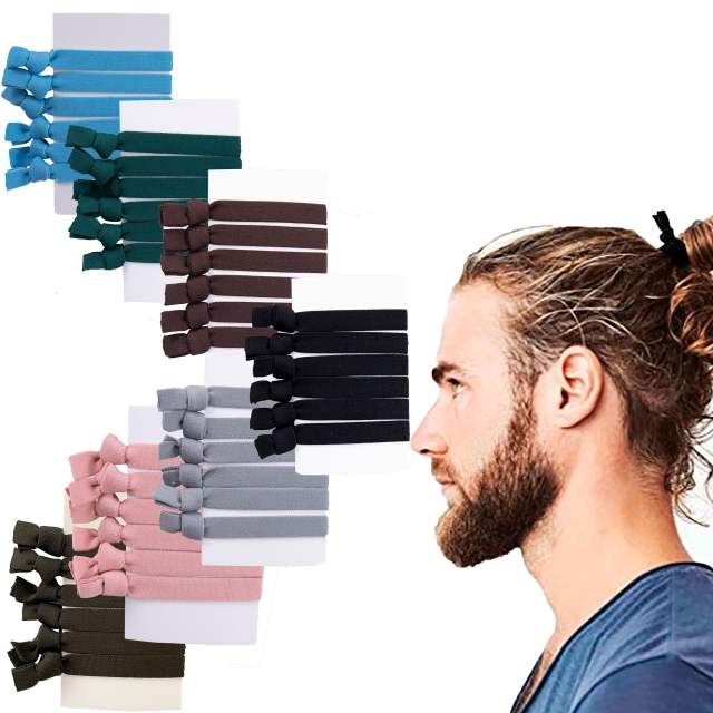 6pcs set plain color knotted hair ties set