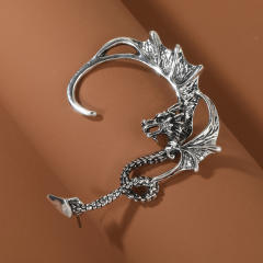 Gothic trend silver color dragon ear wrap(1pcs price)