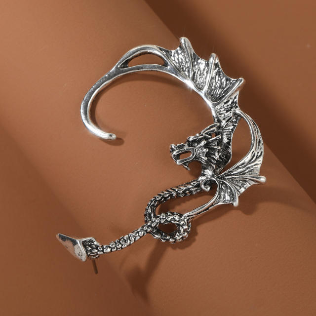 Gothic trend silver color dragon ear wrap(1pcs price)