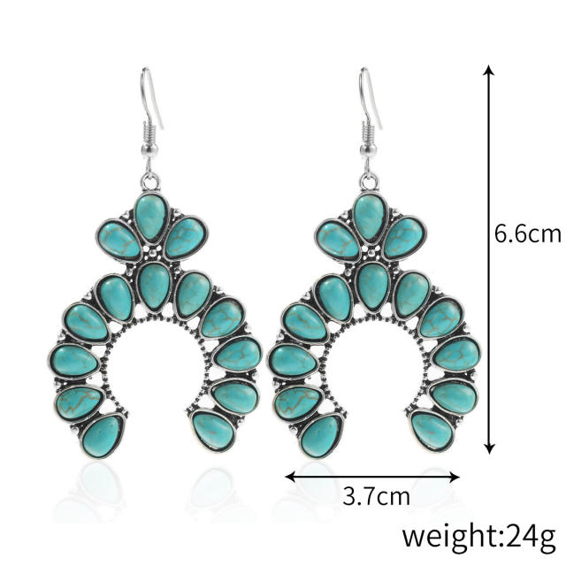 Boho turquoise vintage earrings