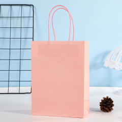 Solid color kraft paper bag gift bag
