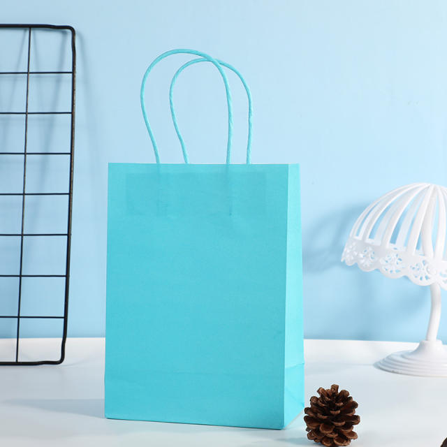 Solid color kraft paper bag gift bag