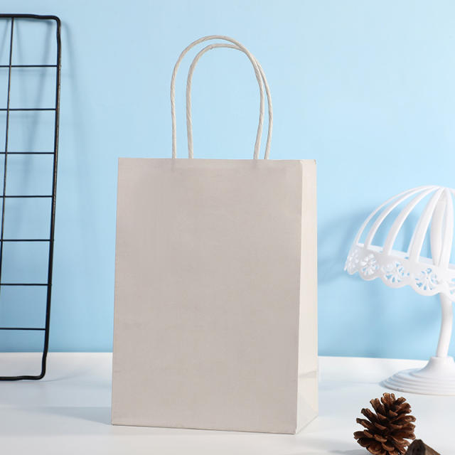 Solid color kraft paper bag gift bag