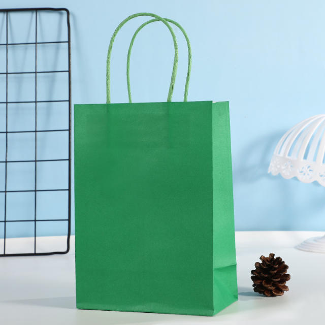 Solid color kraft paper bag gift bag