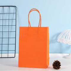 Solid color kraft paper bag gift bag