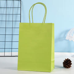 Solid color kraft paper bag gift bag