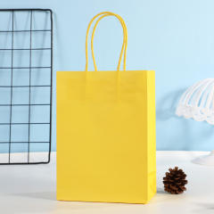 Solid color kraft paper bag gift bag