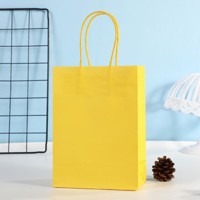 Solid color kraft paper bag gift bag