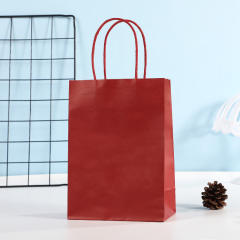 Solid color kraft paper bag gift bag