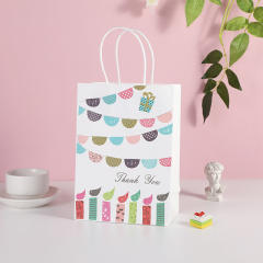 Creative happy birthday kraft paper bag gift bag