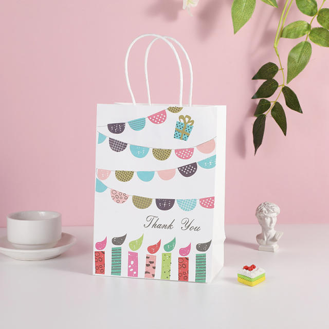 Creative happy birthday kraft paper bag gift bag