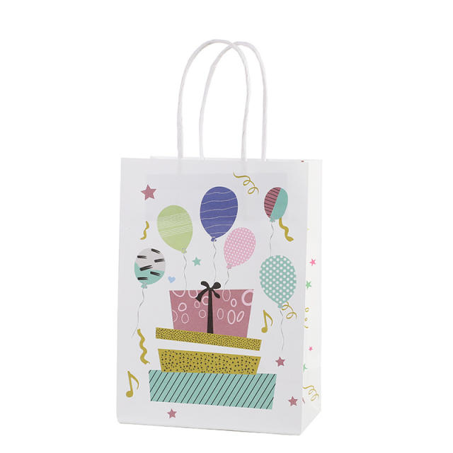 Creative happy birthday kraft paper bag gift bag