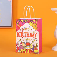 Happy birthday party gift kraft paper bag gift bag