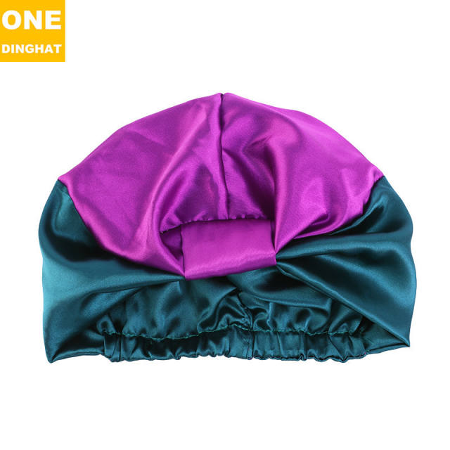 Color matching satin bonnets