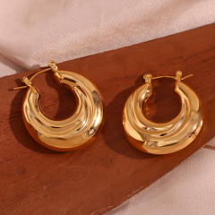 18KG stainless steel chunky earrings