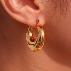 18KG stainless steel chunky earrings