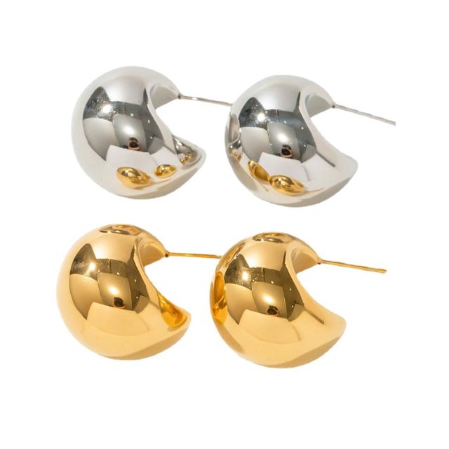 18KG chunky stainless steel earrings