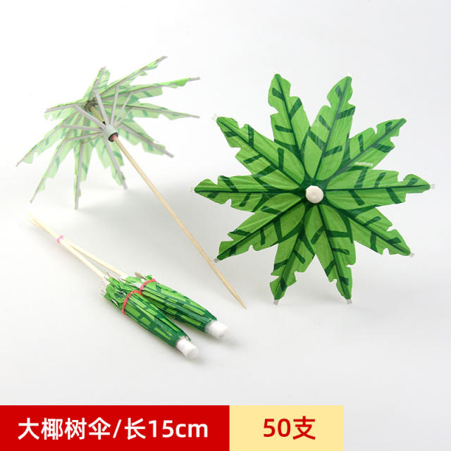 Cute paper umbrella fruit toppers