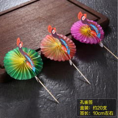 Creative color paper umbrella toppers