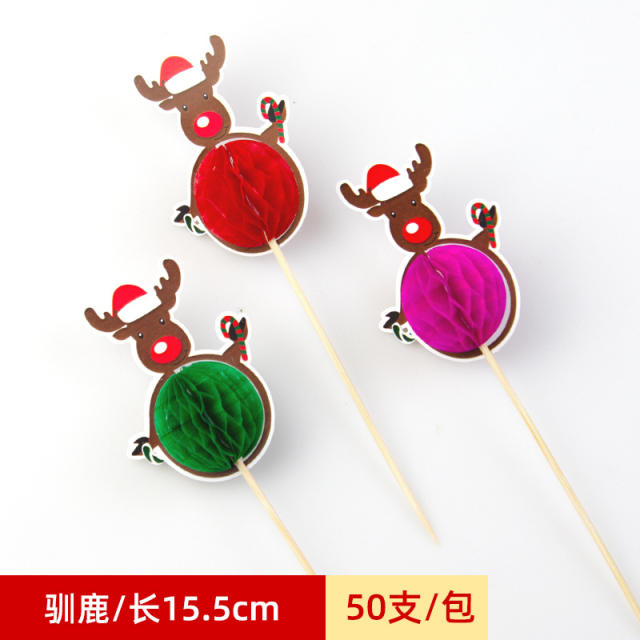 Cute paper umbrella fruit toppers