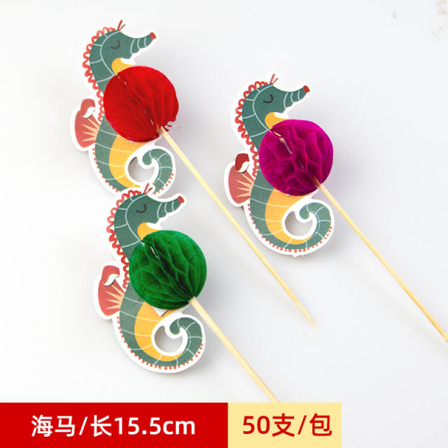 Cute paper umbrella fruit toppers