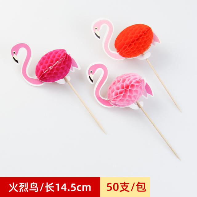 Cute paper umbrella fruit toppers