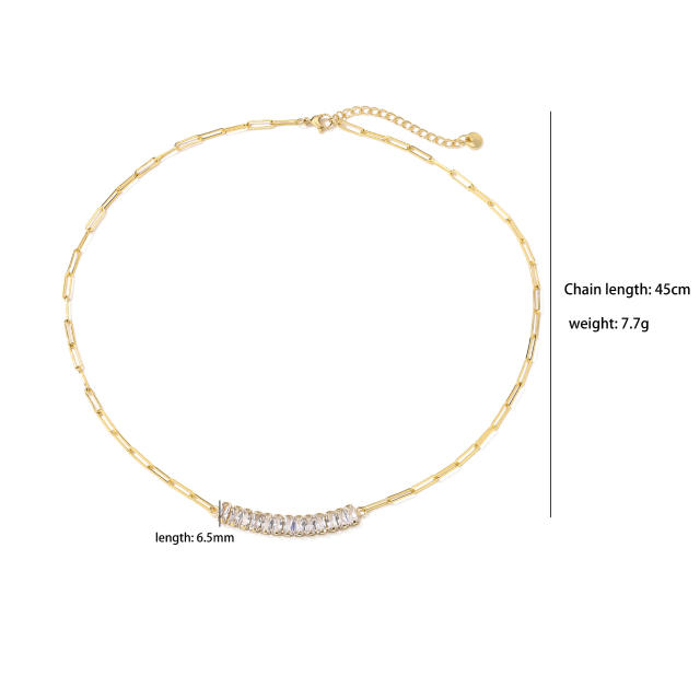 Delicate diamond copper bracelet necklace set