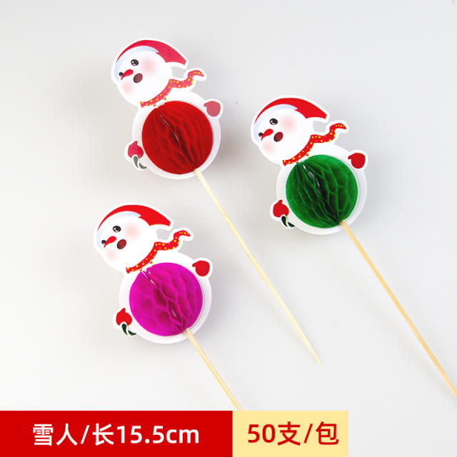 Cute paper umbrella fruit toppers