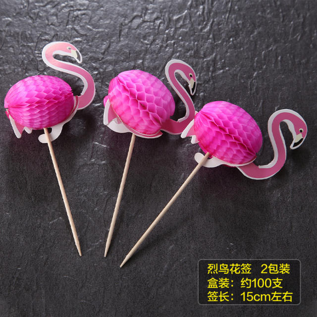 Creative color paper umbrella toppers