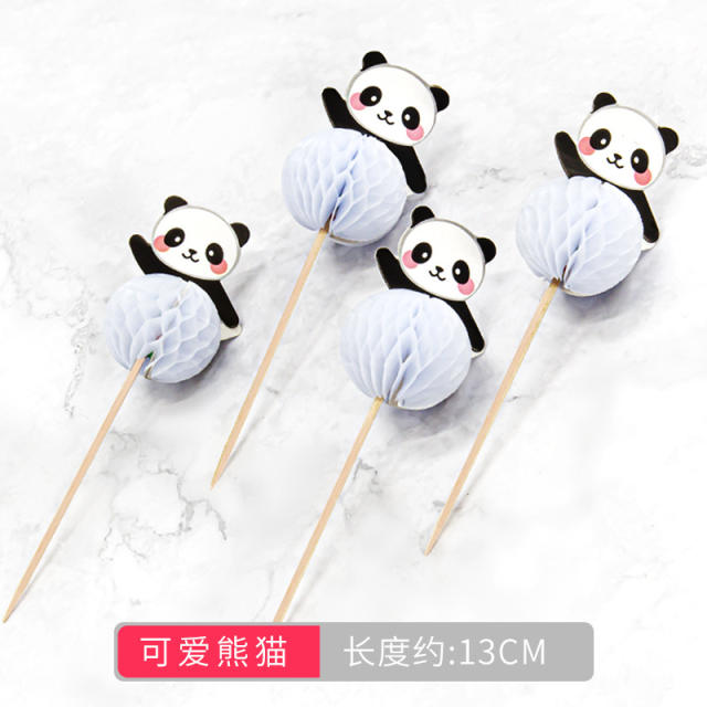 Cute paper umbrella fruit toppers