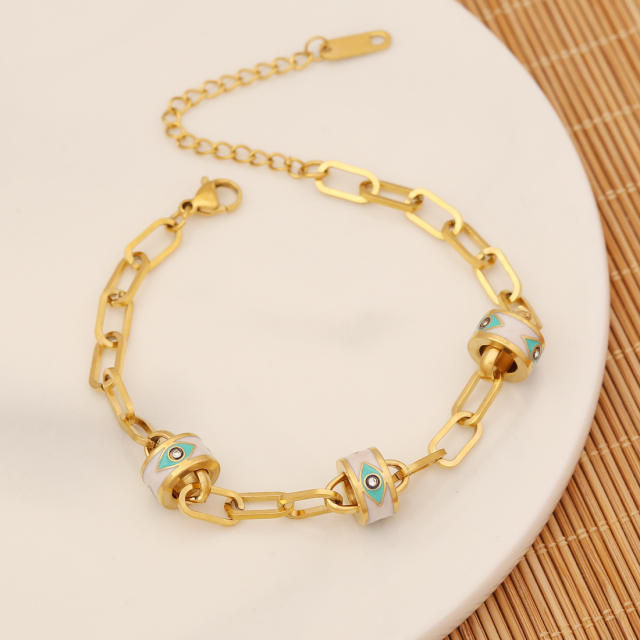 Creative blue color series oval charm bracelet set