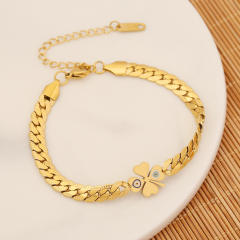 Creative blue color series oval charm bracelet set