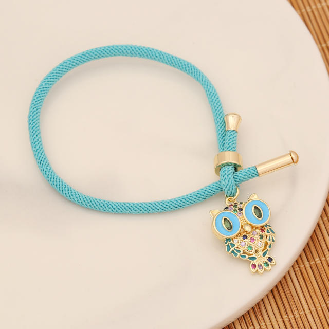 Creative blue color series oval charm bracelet set