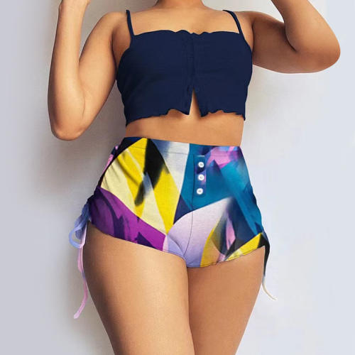 Sweet shorts camisloe tops house shorts pajamas set