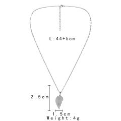 Concise stainless steel matching heart couple necklace