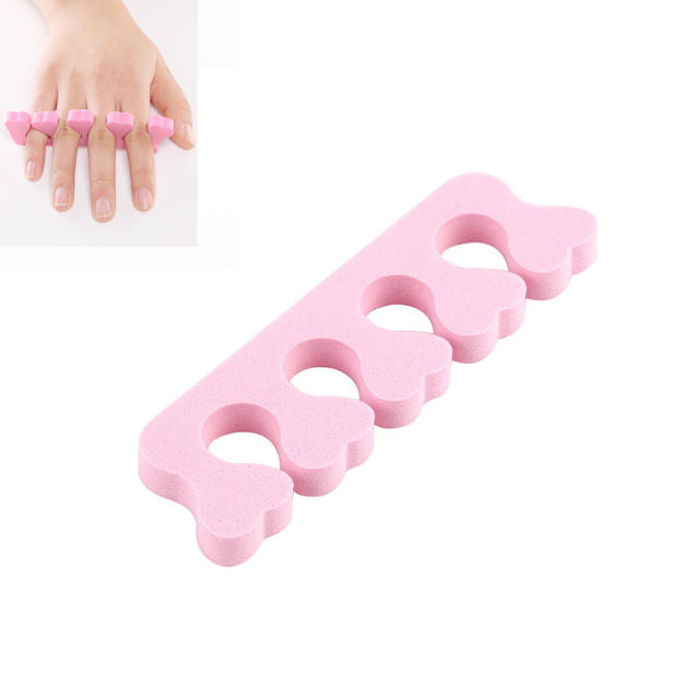 Pink color sponge finger spllitter nail devices