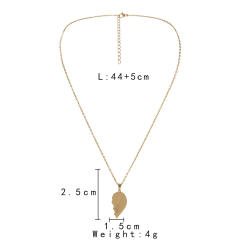 Concise stainless steel matching heart couple necklace