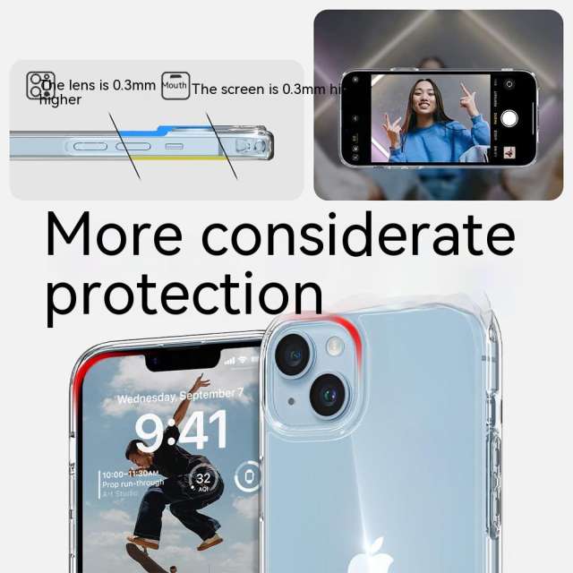 TPU+PC clear phone case for iphone