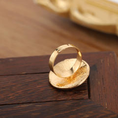 Hot sale rhinestone pave setting evil eye alloy rings