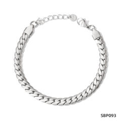 Classic virola link chain stainless steel bracelet