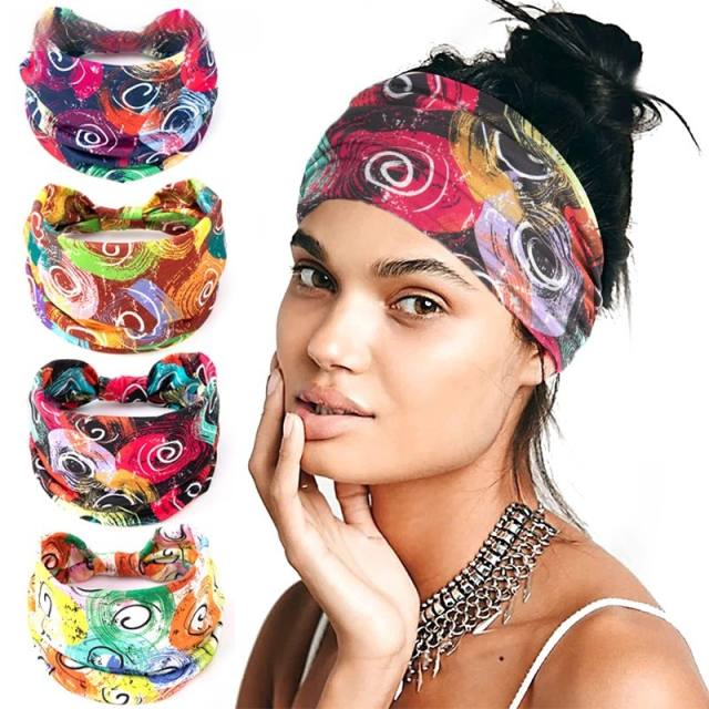 Amazon hot sale color printing sport headband