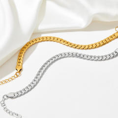 Classic virola link chain stainless steel bracelet