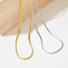Vintage basic virola link chain stainless steel necklace