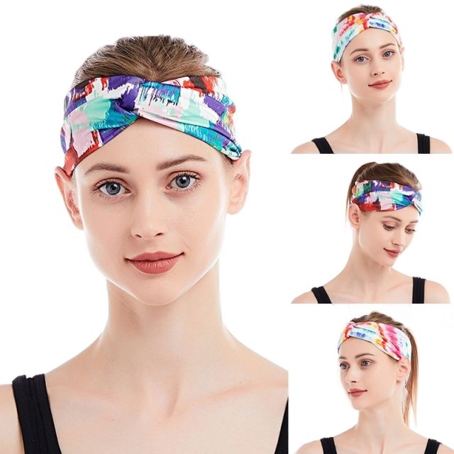 Occident fashion floral sports turban headband